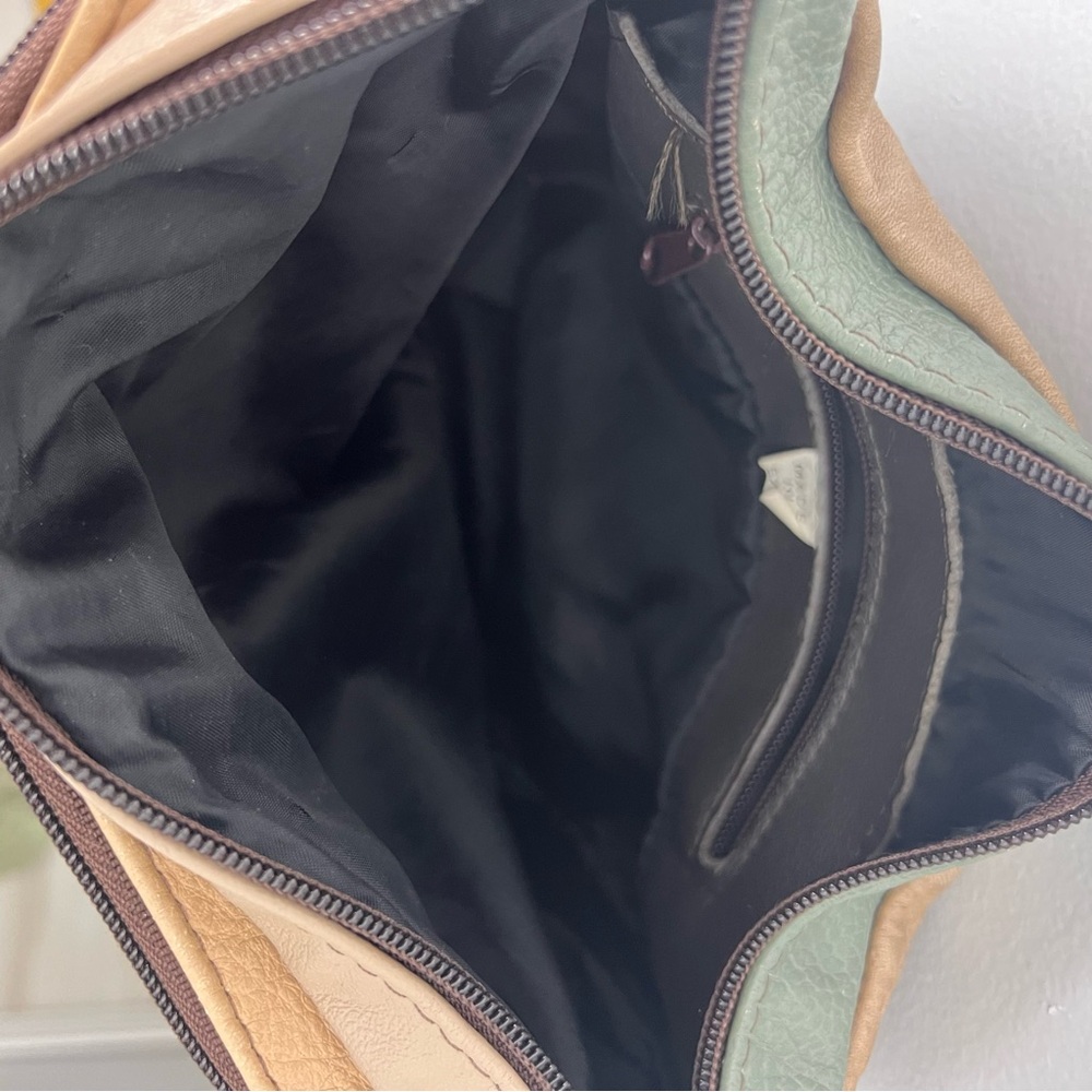 Leather Multicolor Patchwork Leather Crossbody Bag - image 7